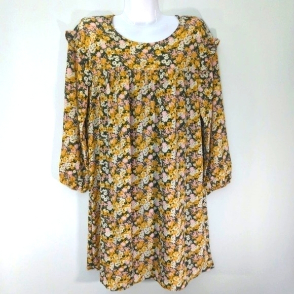 BCBGENERATION Floral Long Sleeve Dress - Picture 1 of 7